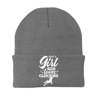 Climbing Just A Girl Who Loves Climbing Embroidered Beanie